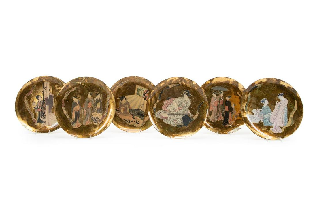 SIX C. STUPELL SIGNED HOLLYWOOD REGENCY CHARGERS (1 of 9)