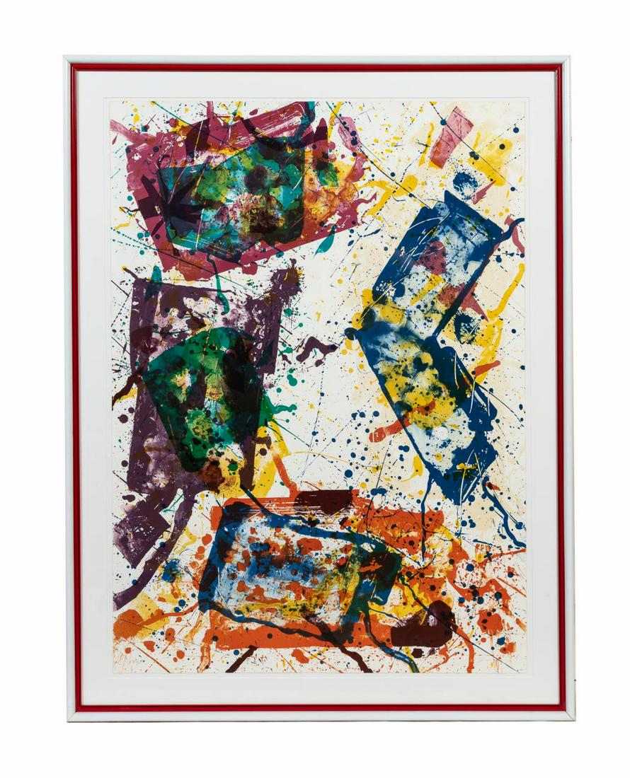 SAM FRANCIS "UNTITLED (SF-269) SPLATTER LITHOGRAPH (1 of 5)