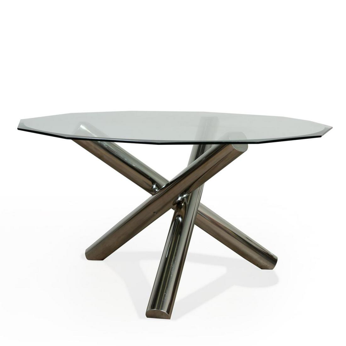 MILO BAUGHMAN STYLE CHROME "JAX" TABLE (1 of 5)