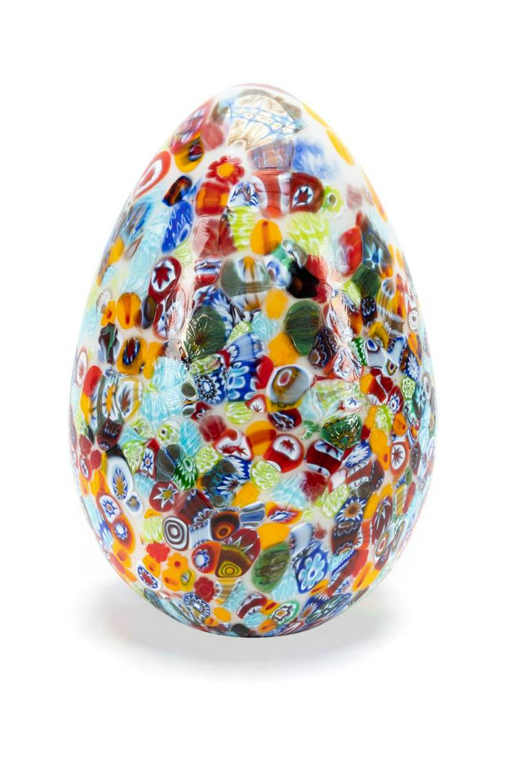 OVERSIZED MURANO GLASS MILLEFIORI EGG LAMP (1 of 8)