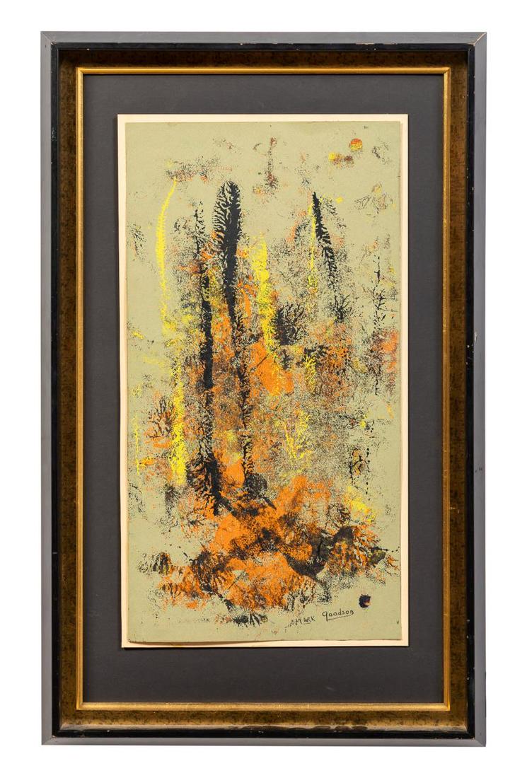 MARK GOODSON, "FOLIAGE" OIL ON PAPER (1 of 5)