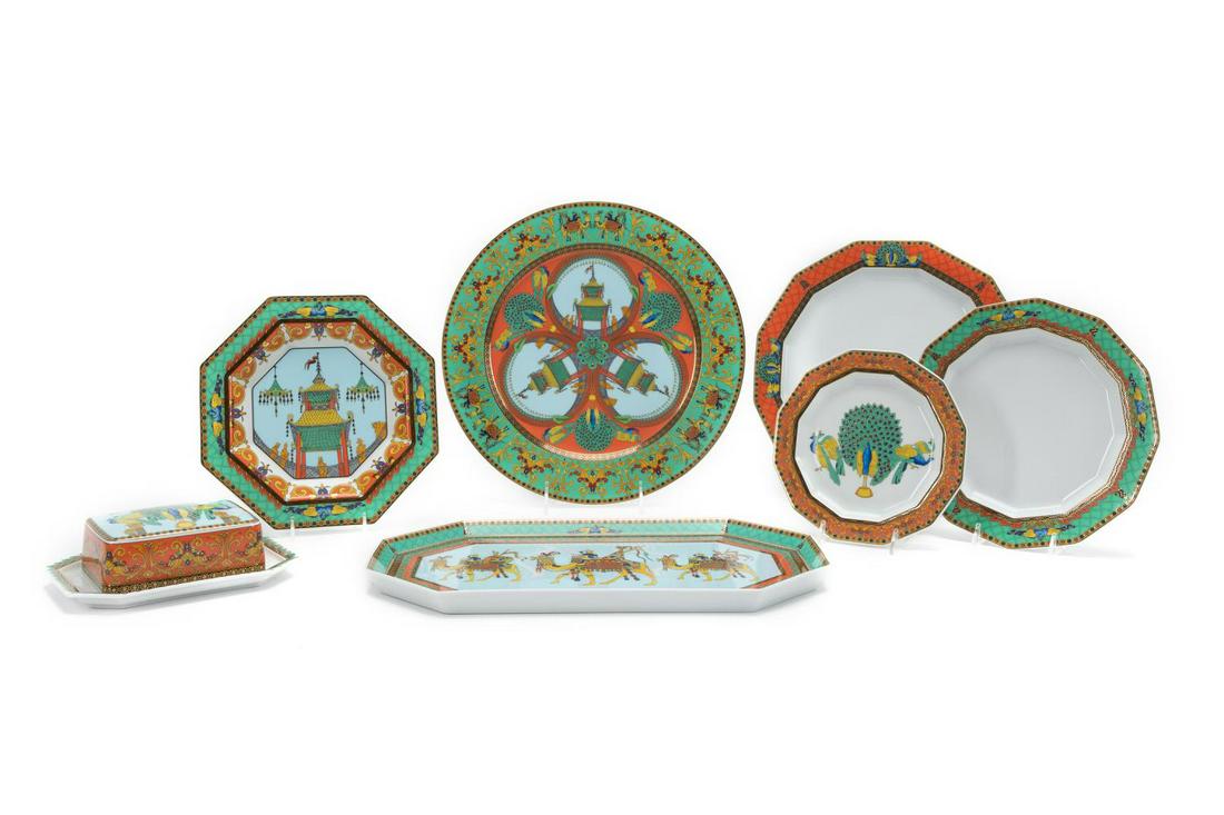 7PC VERSACE, LE VOYAGE DES MARCO POLO TABLEWARE (1 of 13)
