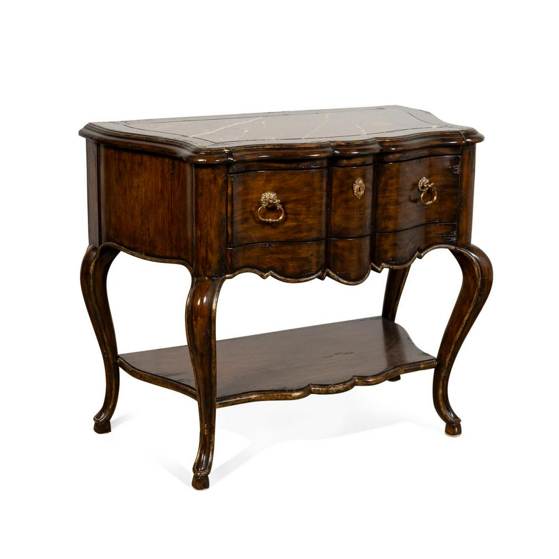 MARGE CARSON VOUVRAY MARBLE INSET NIGHTSTAND (1 of 7)