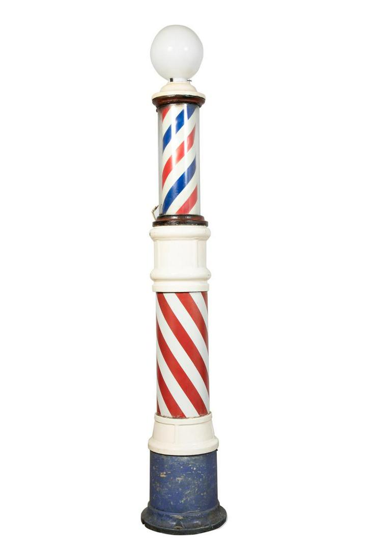 THEO A. KOCHS NO. 10 BARBER SHOP POLE, C. 1929 (1 of 7)