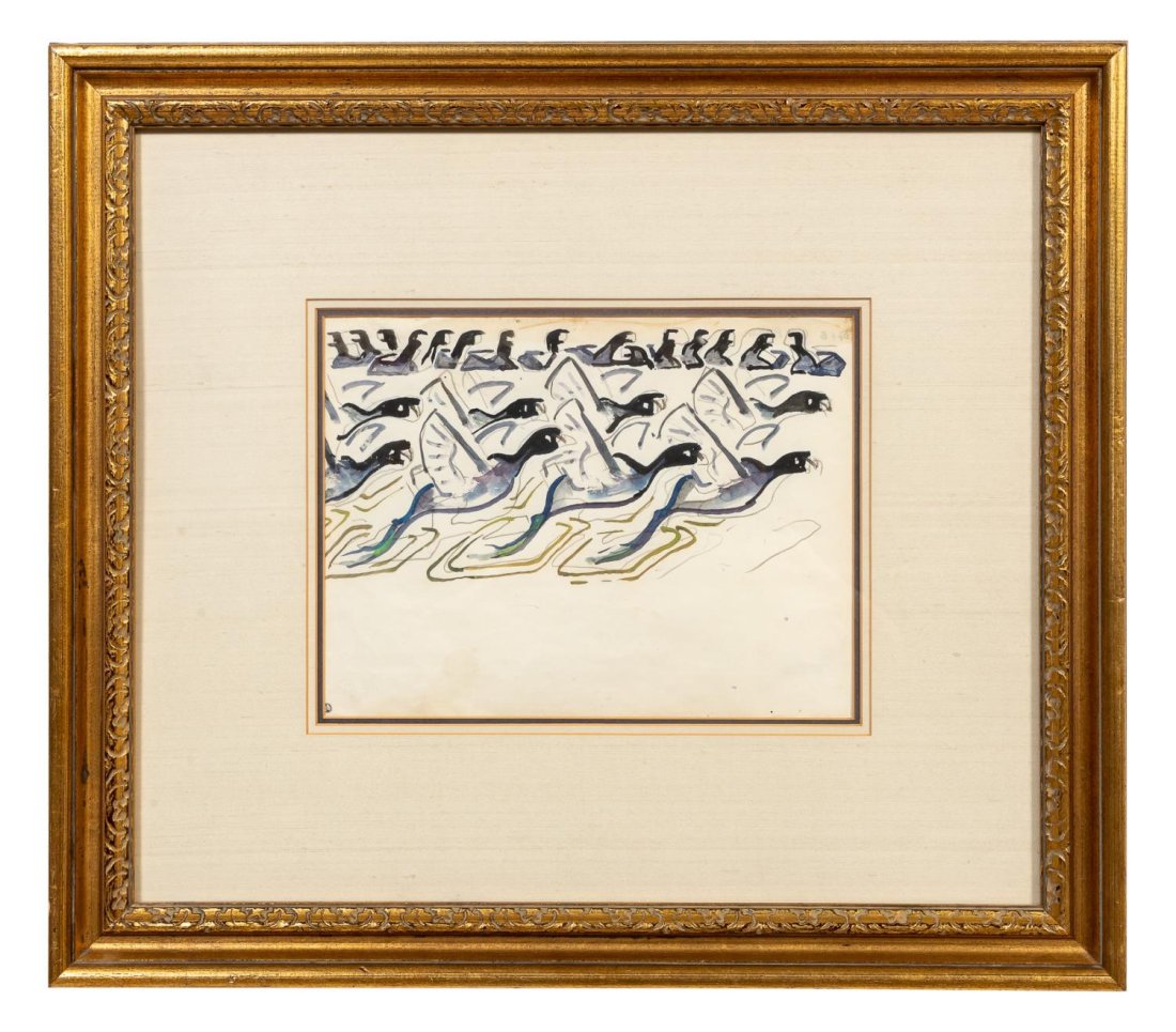 WALTER ANDERSON "COOT PATTERN", WC & GRAPHITE (1 of 6)