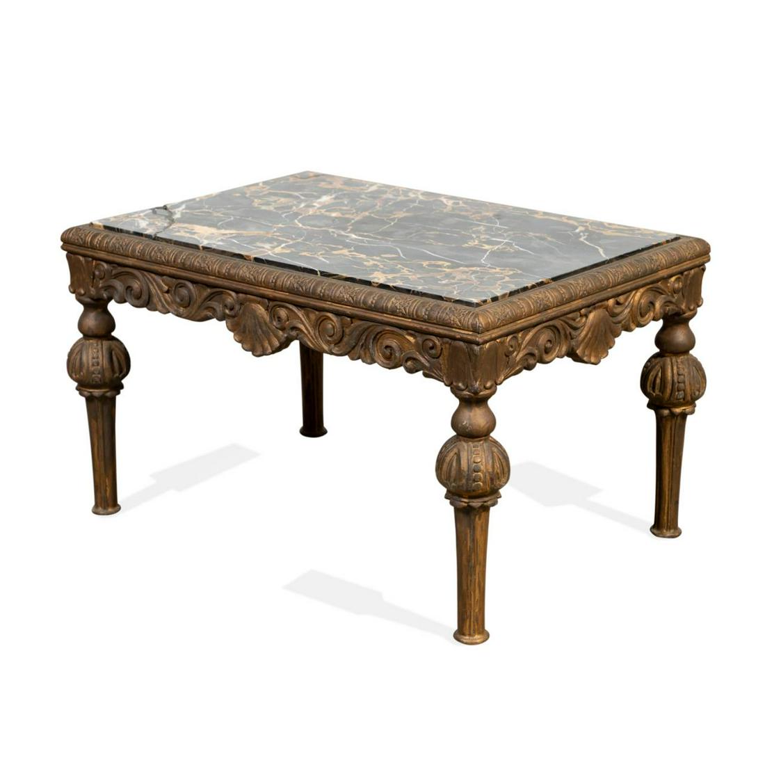 NERO PORTO MARBLE TOP NEOCLASSICAL STYLE TABLE (1 of 6)