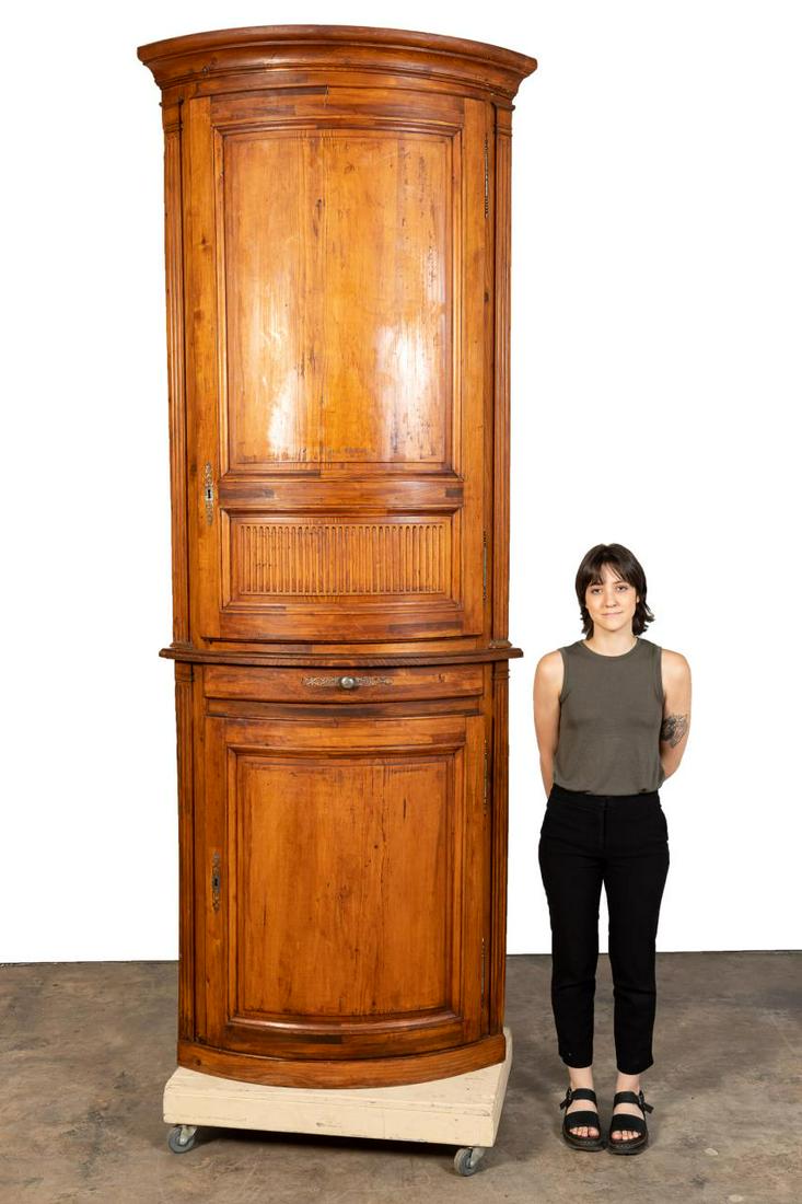 PROVINCIAL LOUIS XVI STYLE PINE CORNER CABINET (1 of 5)