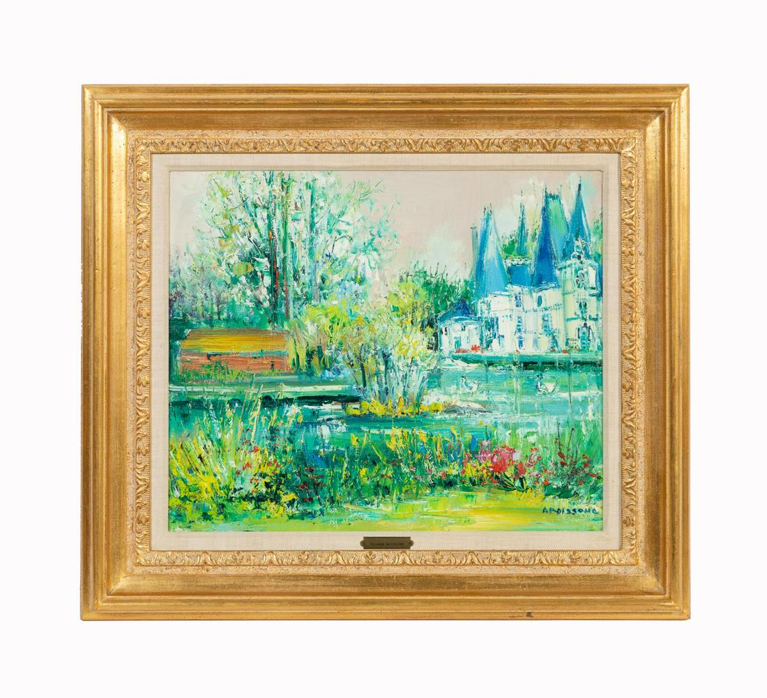 YOLANDE ARDISSONE, CHATEAU IN LANDSCAPE, OIL (1 of 4)
