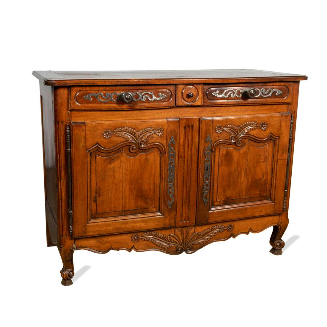18TH C. PROVINCIAL LOUIS XV WALNUT BUFFET (1 of 6)