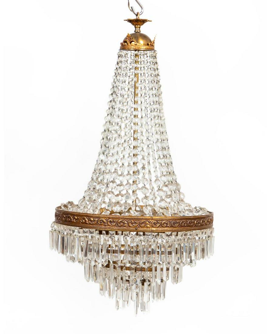EMPIRE STYLE FIVE-LIGHT CRYSTAL BASKET CHANDELIER (1 of 5)