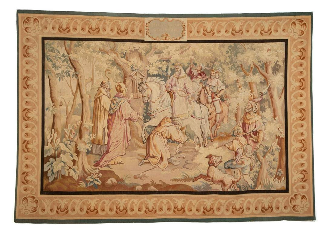 19TH/20TH C. CONTINENTAL ROYAL PROCESSION TAPESTRY (1 of 8)