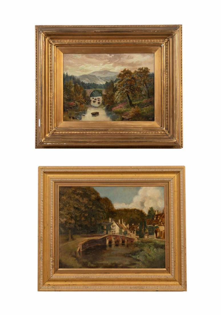 2 ENGLISH SCHOOL BRIDGE & LANDSCAPE SCENES O/C (1 of 5)