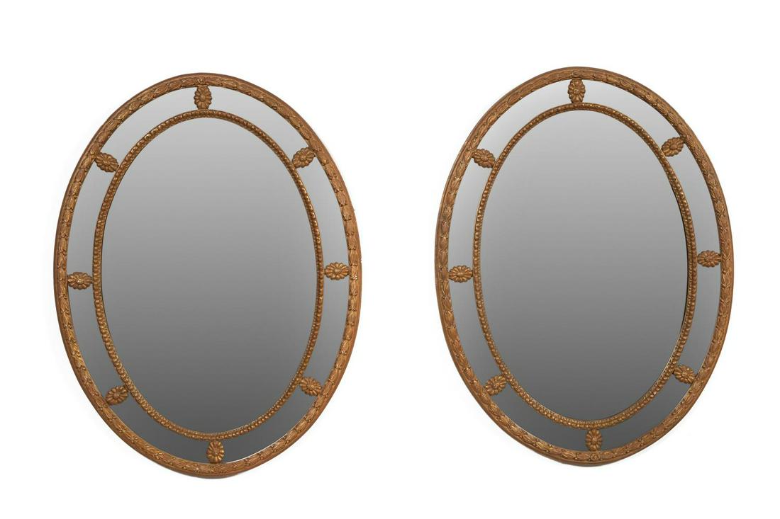 PAIR OF GEORGIAN STYLE GILTWOOD MIRRORS (1 of 4)