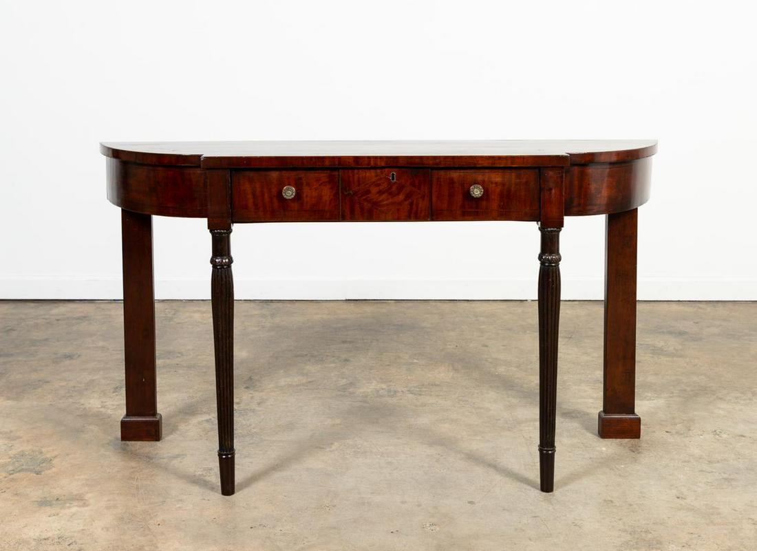 ENGLISH SHERATON MAHOGANY CONSOLE TABLE, C. 1800 (1 of 7)