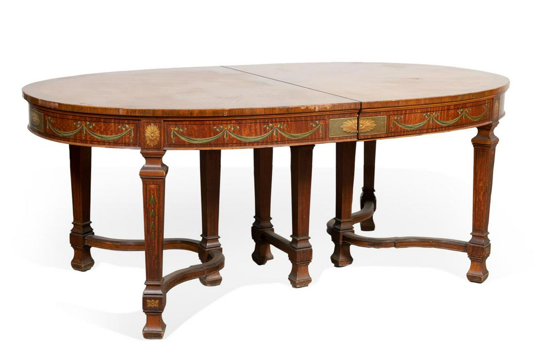 J.N. SLACK ADAMS PAINTED SATINWOOD DINING TABLE (1 of 12)