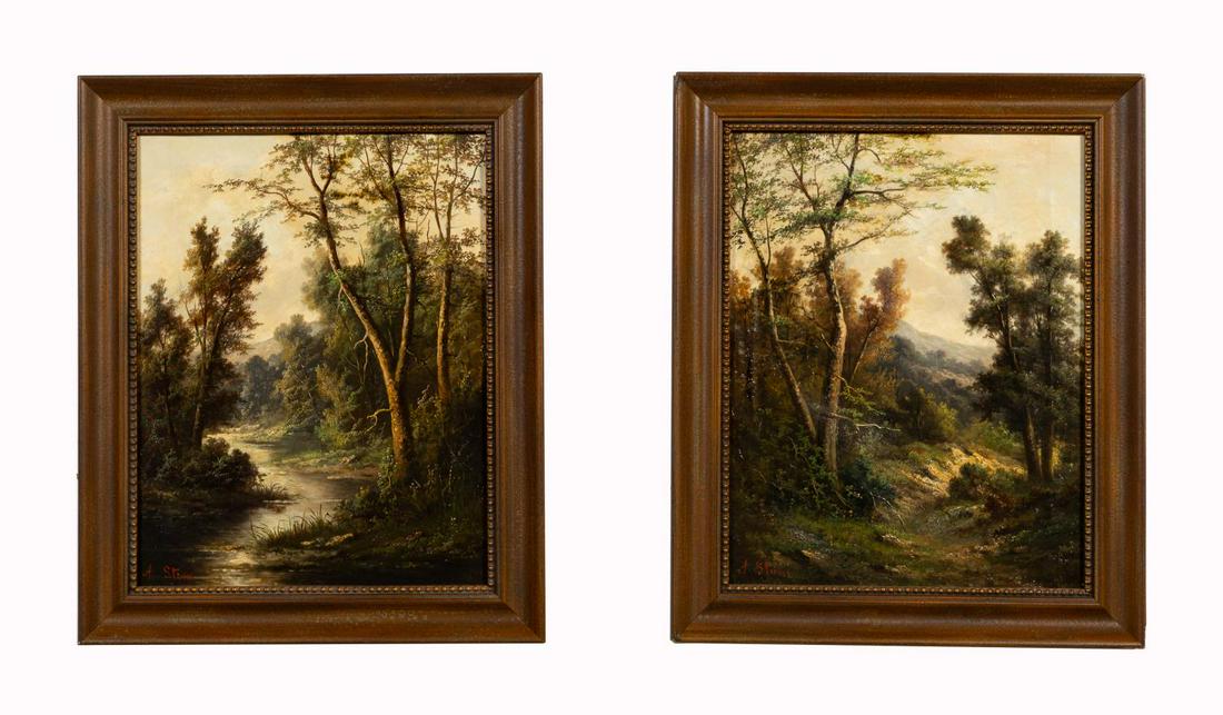ADA STONE, PAIR OF LANDSCAPES O/C (1 of 7)