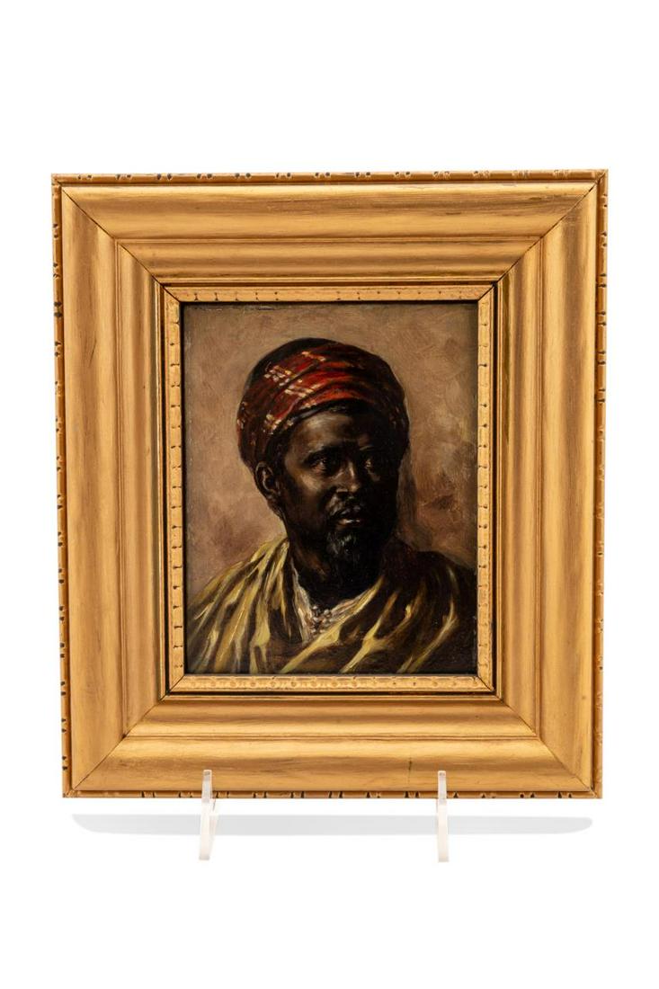 GEORGE HOPKINS, MALE ORIENTALIST PORTRAIT, OIL (1 of 4)