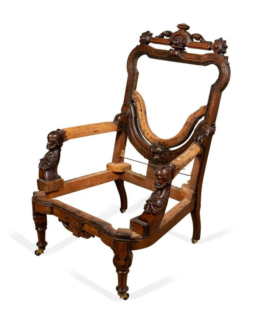 JOHN JELLIFF & CO. RENAISSANCE REVIVAL CHAIR FRAME (1 of 6)