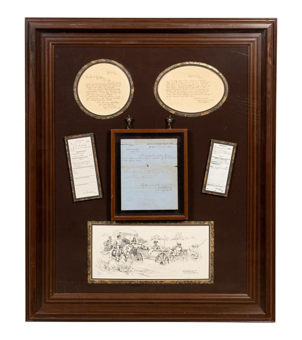 FRAMED CIVIL WAR "MEDICAL DISCHARGE" ARCHIVE, 2PC (1 of 4)