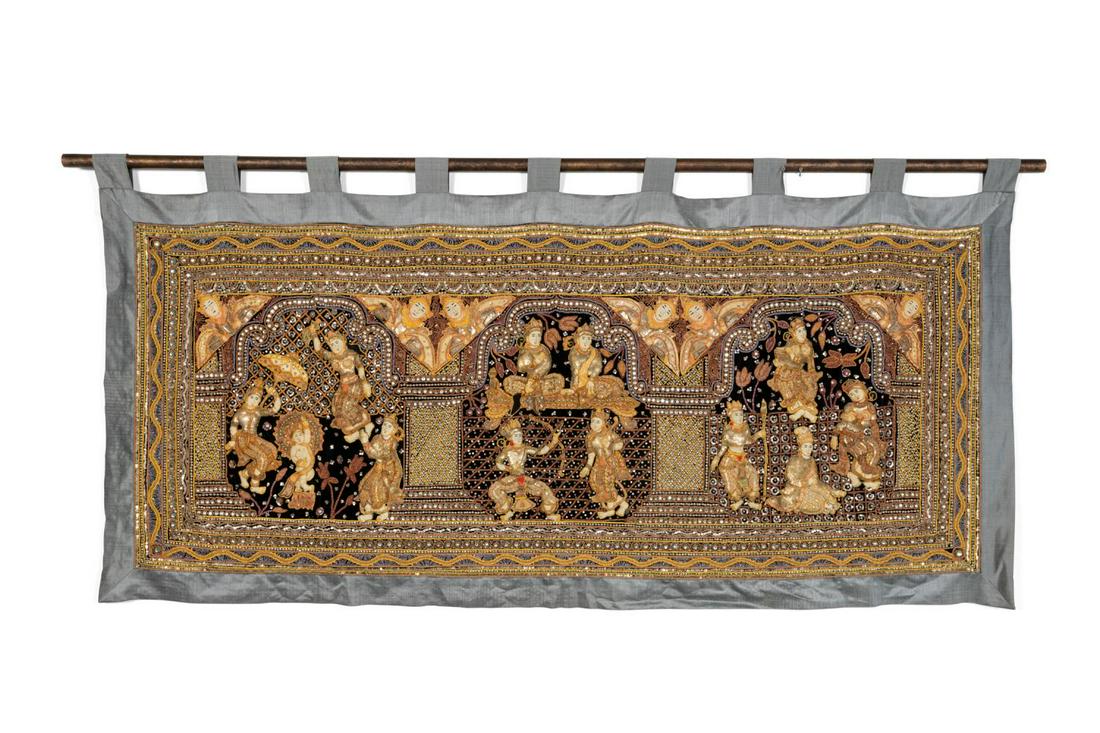 BURMESE KALAGA EMBROIDERY WALL HANGING (1 of 7)