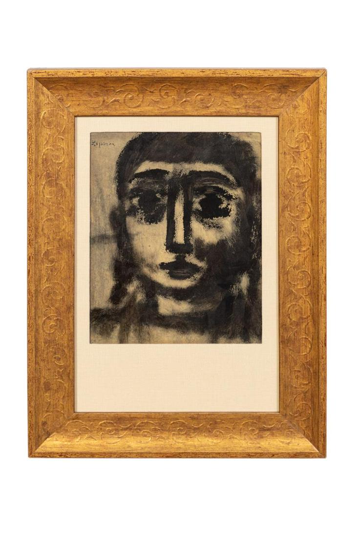 BENJAMIN KOPMAN MODERN "PORTRAIT STUDY" GOUACHE (1 of 6)