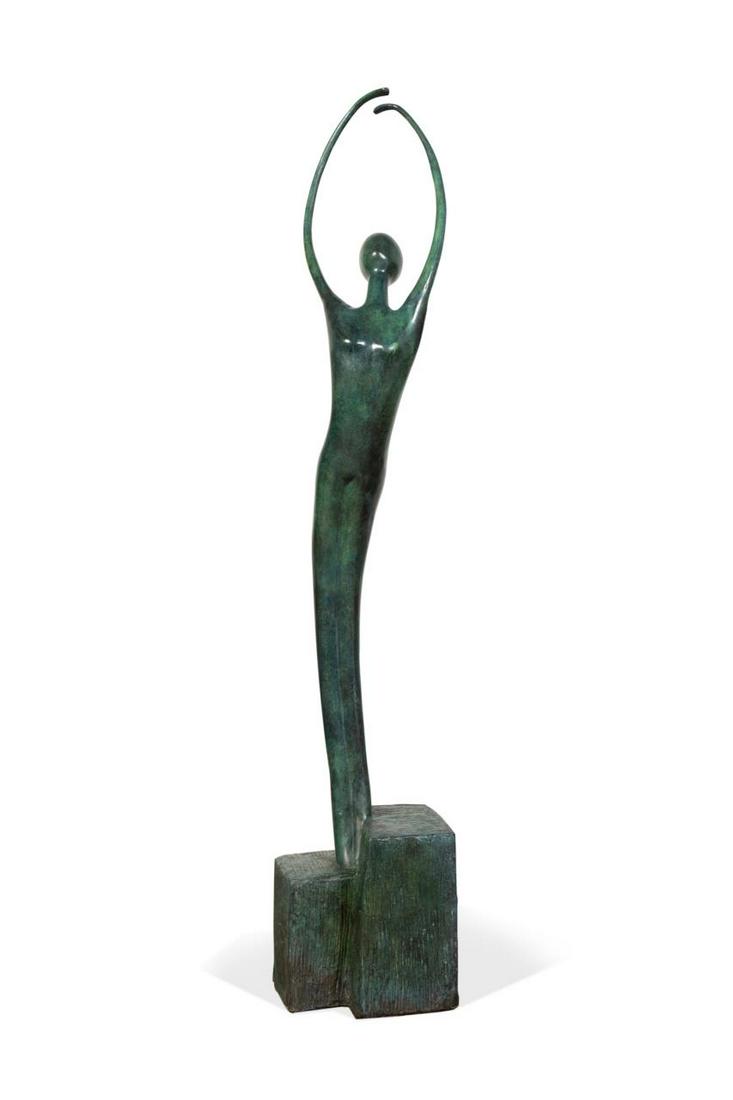 TALL BRONZE PATINATED "BALLERINA" SCULPTURE (1 of 6)