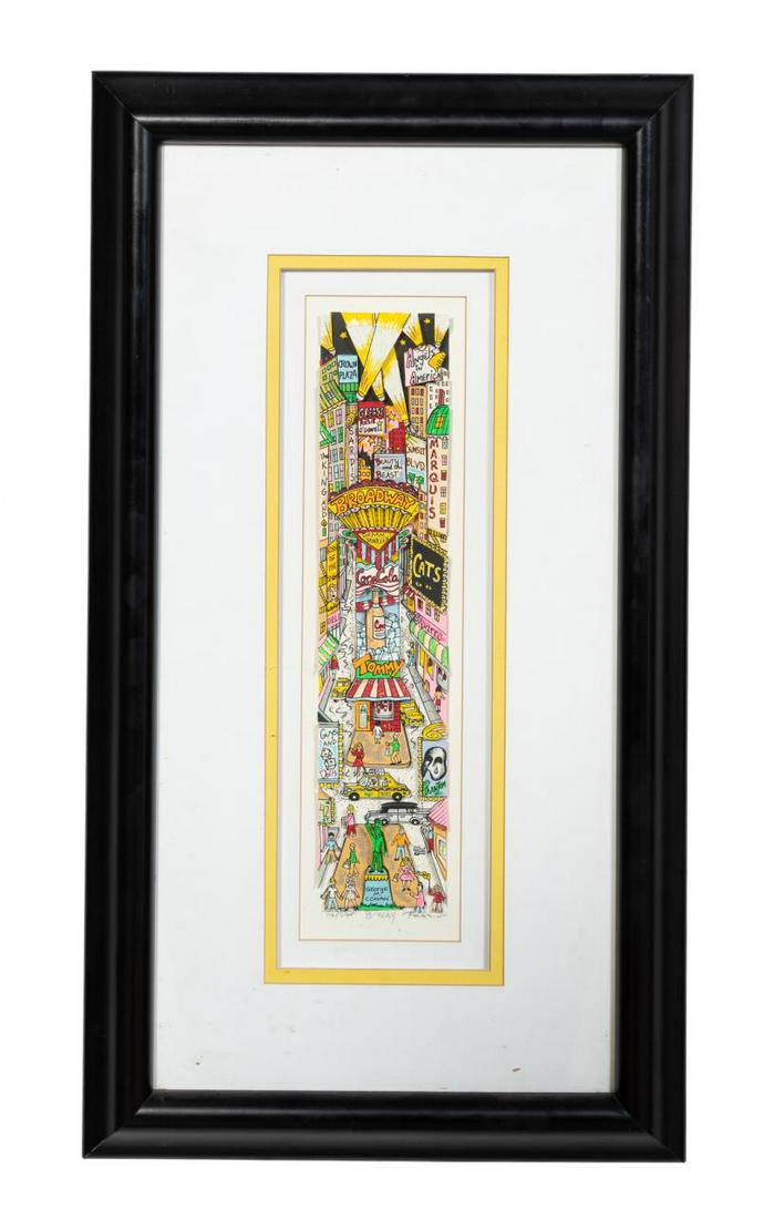 CHARLES FAZZINO 3D "B-WAY" SERIGRAPH, FRAMED (1 of 5)