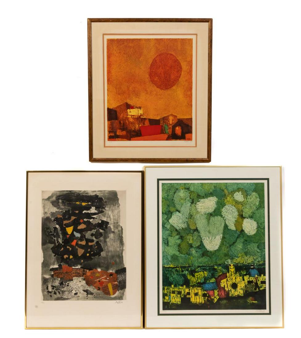 MORDECAI ARDON, 3 LITHOGRAPHS & ETCHINGS OF ISRAEL (1 of 10)