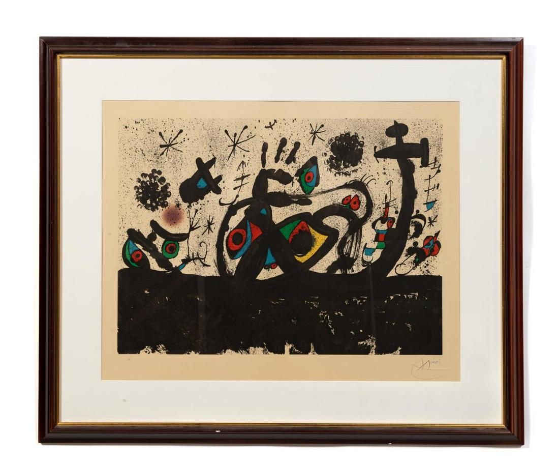 JOAN MIRO HOMENTAGE LITHOGRAPH, PLATE XV (1 of 4)