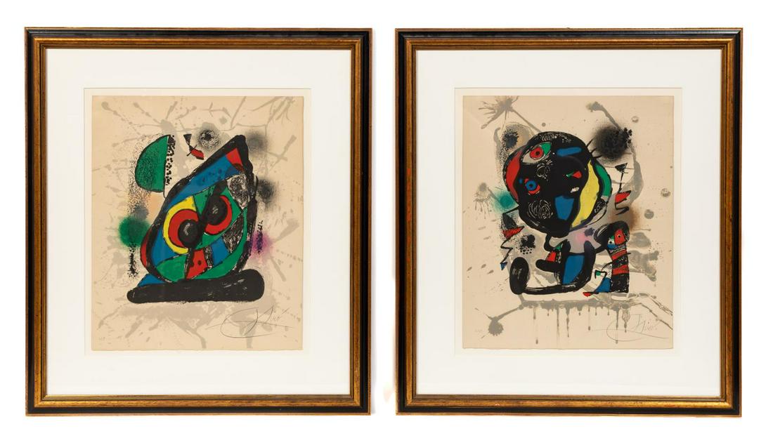 2 J. MIRO "LITHOGRAPHIE IV" ABSTRACT LITHOGRAPHS (1 of 6)