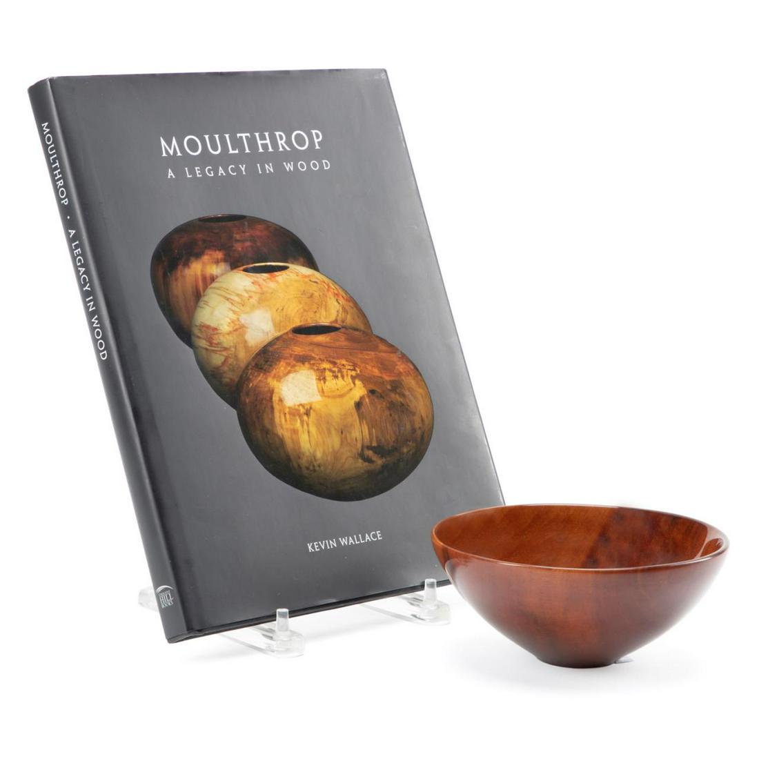 MATT MOULTHROP, TURNED WILD CHERRY BOWL & BOOK (1 of 9)