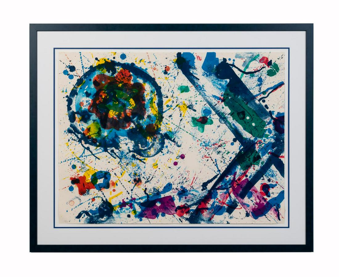 SAM FRANCIS "UNTITLED" LITHOGRAPH, CIRCLE (1 of 4)