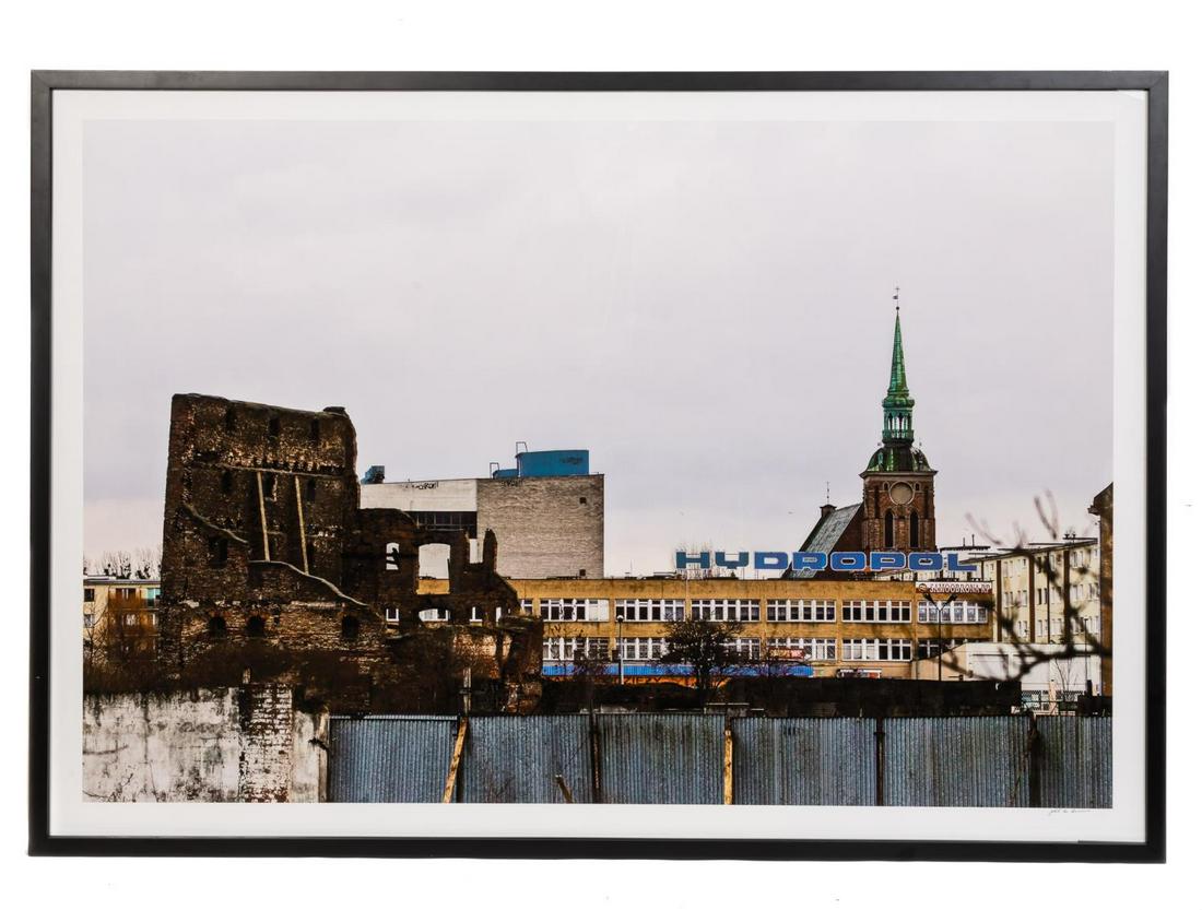 LARGE FORMAT PHOTOGRAPH, CITY VIEW IN POLAND (1 of 4)
