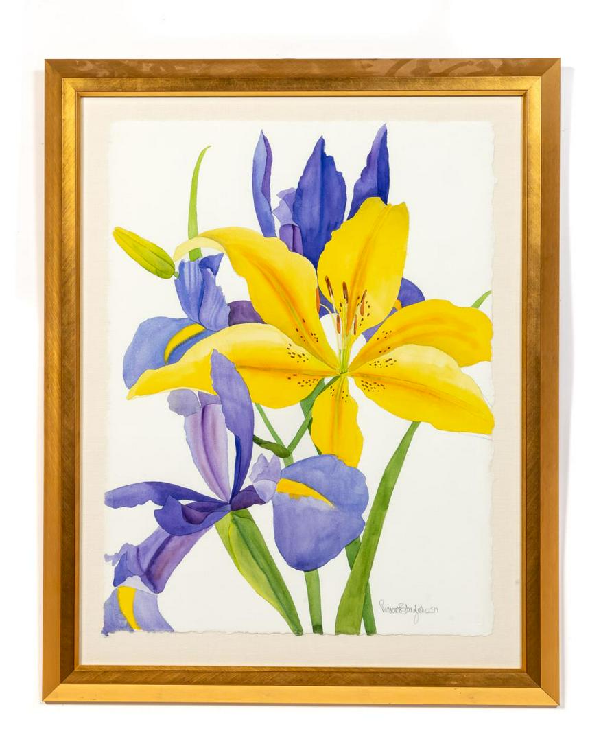RICHARD BOLINGBROKE IRIS & LILY WATERCOLOR 1994 (1 of 3)