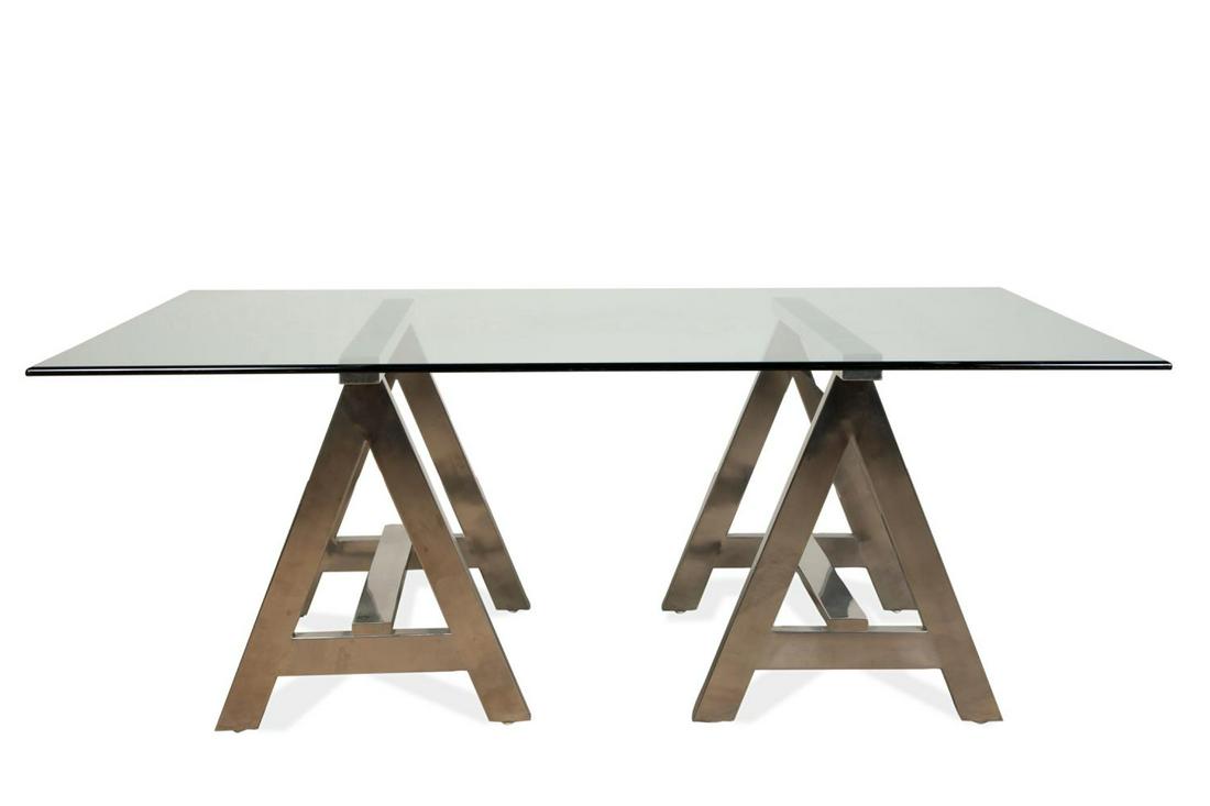 Chrome sawhorse sale desk