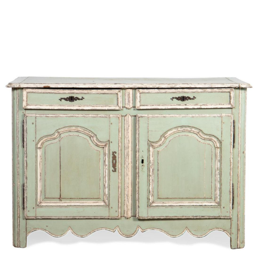 LOUIS XV STYLE DISTRESSED PAINTED BUFFET (1 of 9)