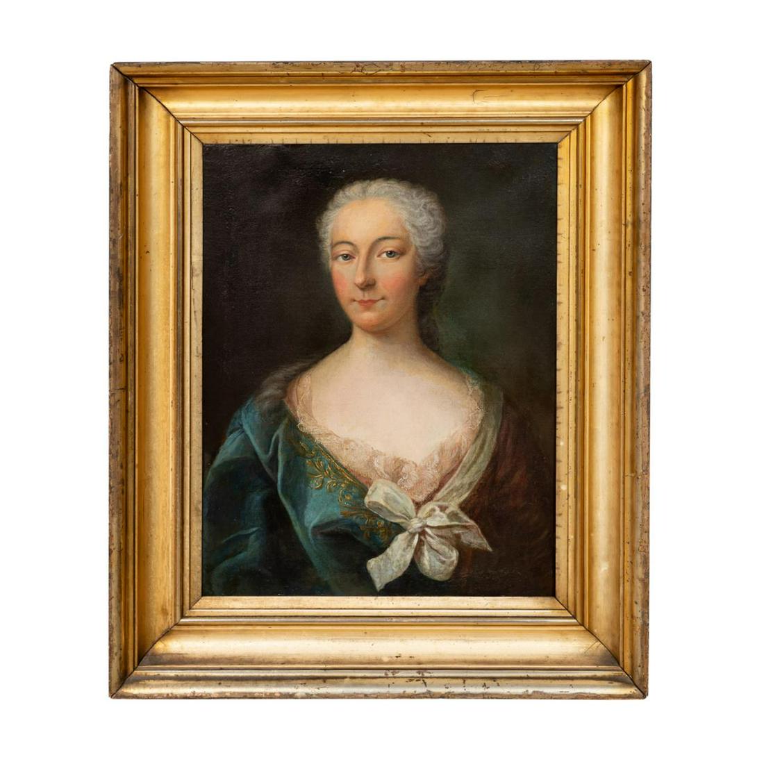 18TH C. FRENCH SCHOOL PORTRAIT OF A LADY, OIL (1 of 3)