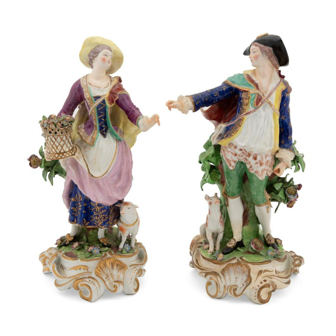 PR. 19TH C. SAMSON SHEPHERDESS & HUNTER FIGURES (1 of 9)