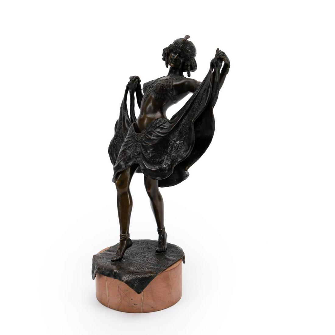FRANZ BERGMAN BRONZE SCULPTURE OF AN EXOTIC DANCER (1 of 8)