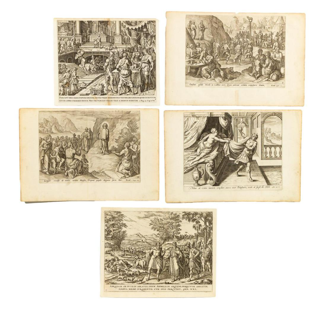 OLD MASTER RELIGIOUS UNFRAMED ENGRAVINGS, 5PC (1 of 10)