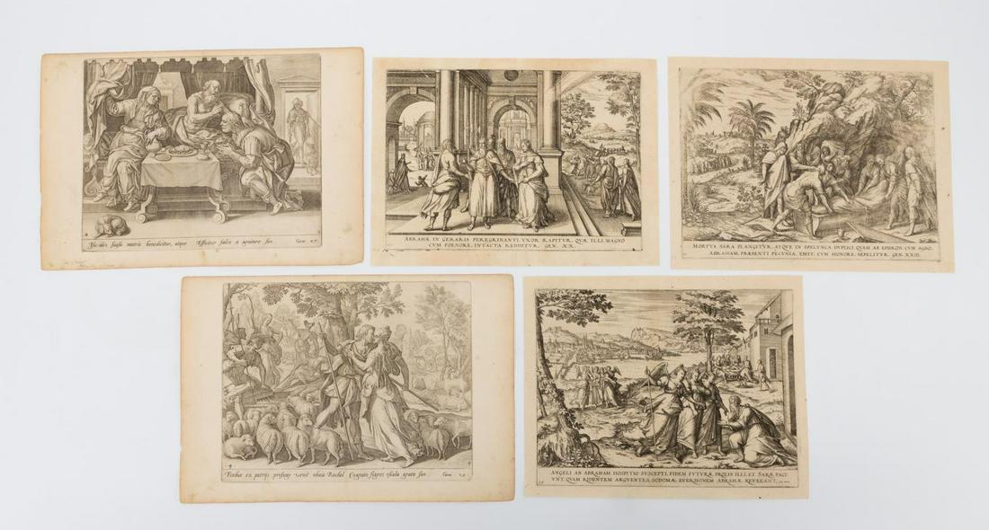 UNFRAMED OLD MASTER RELIGIOUS ENGRAVINGS, 5PC (1 of 18)