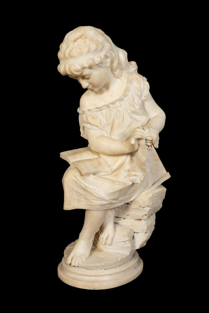MANNER OF F. VICHI "IL TEMPO E MONETA" ALABASTER (1 of 7)