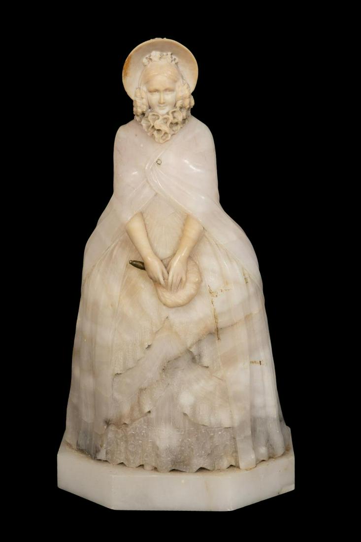 FIGURAL ALABASTER TABLE LAMP (1 of 5)