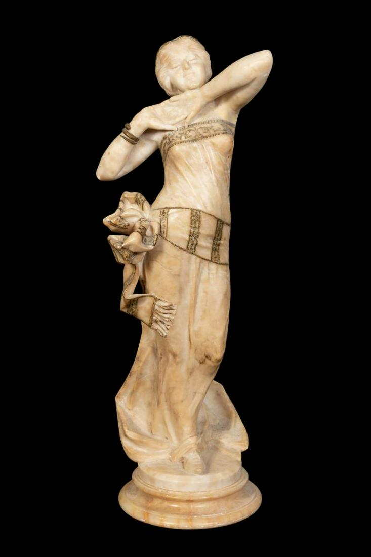 ITALIAN ORIENTALIST DANCER ALABASTER SCULPTURE (1 of 6)