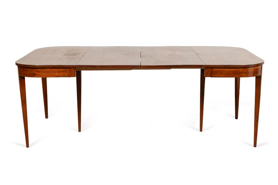 19TH C. HEPPLEWHITE WALNUT DINING TABLE W/ LEAVES (1 of 5)