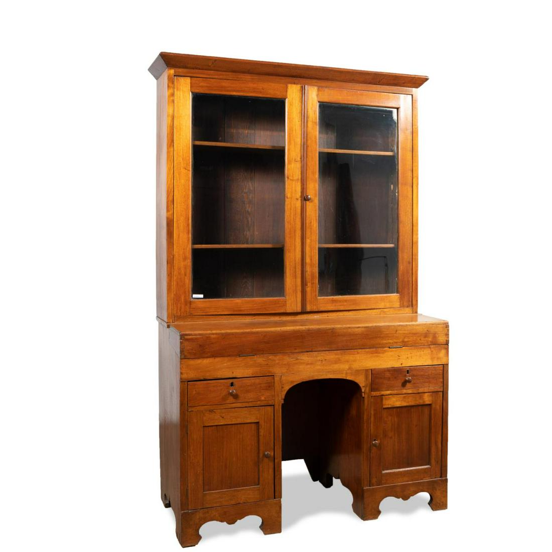MID-19TH C. SOUTHERN CHERRY SECRETARY BOOKCASE (1 of 7)