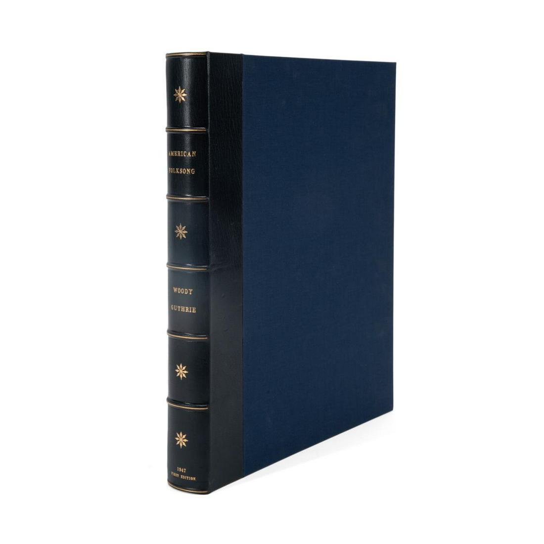 WOODY GUTHRIE "AMERICAN FOLKSONG", SIGNED 1ST ED. (1 of 11)