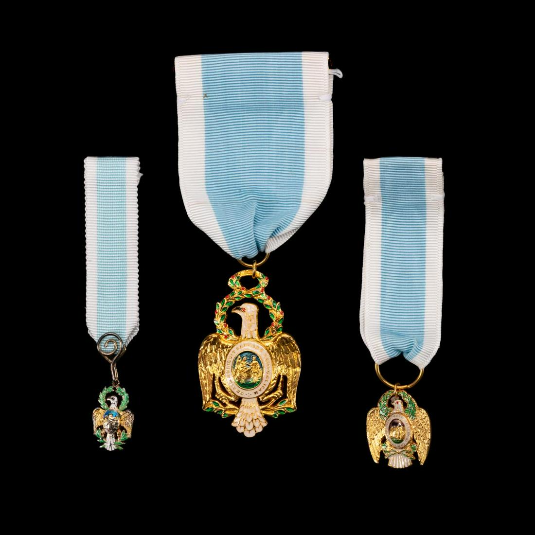 THREE SOCIETY OF CINCINNATI INSIGNIAS, MAINLY 14K (1 of 6)