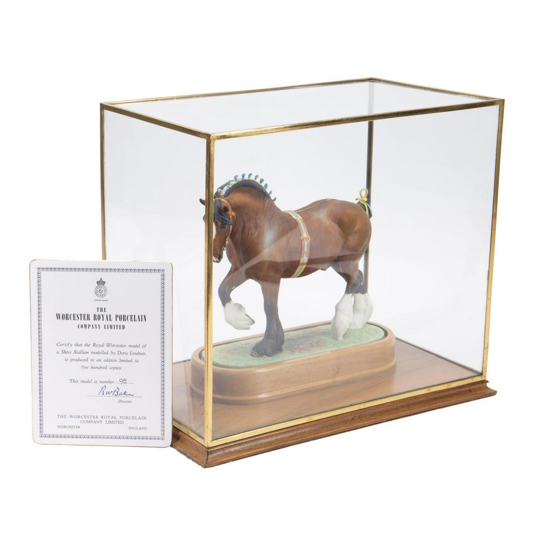 ROYAL WORCESTER "SHIRE STALLION" IN CASE, 1964 (1 of 10)
