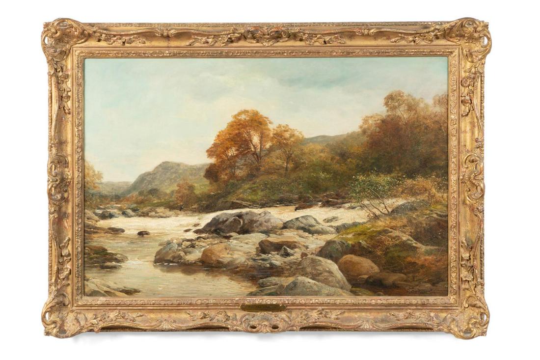 DAVID BATES, WELSH AUTUMNAL LANDSCAPE, OIL, 1898 (1 of 8)